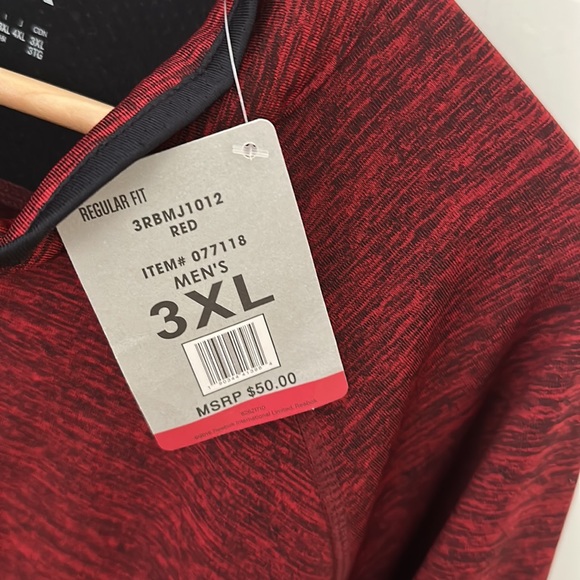 Men’s new w tags Reebok 3/4 zip long sleeve shirt. Size 3x. - Picture 7 of 8